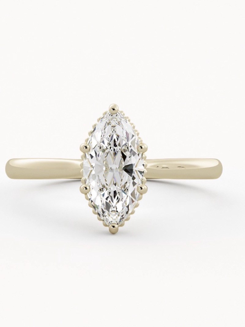 Olive Ave Jewelry Custom 1 Ct Moissanite Marquis Ring